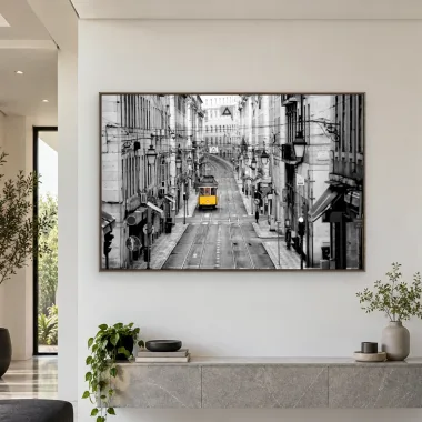 Quadro Decorativo Canvas Bonde Amarelo - CI0080