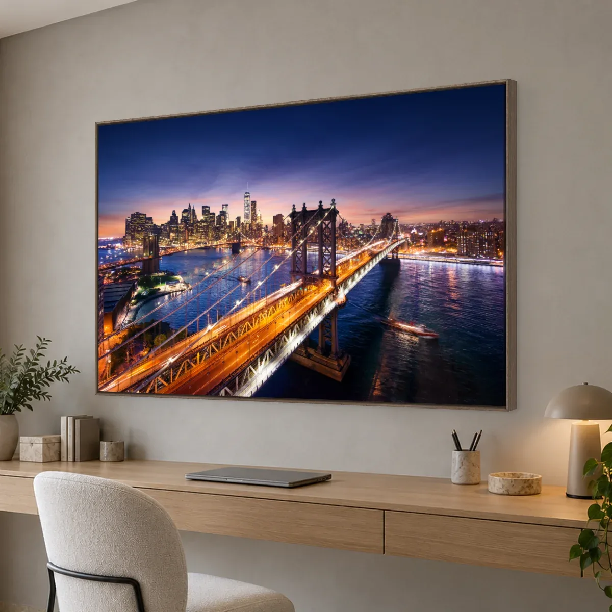 Quadro Decorativo Canvas Manhattan Anoitecer - CI0082