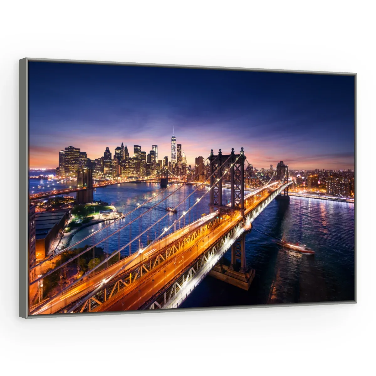 Quadro Decorativo Canvas Manhattan Anoitecer - CI0082