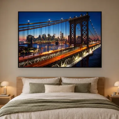 Quadro Decorativo Canvas Brooklyn Iluminada - CI0083