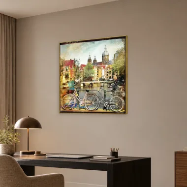 Quadro Decorativo Canvas Amsterdã Vintage - CI0085