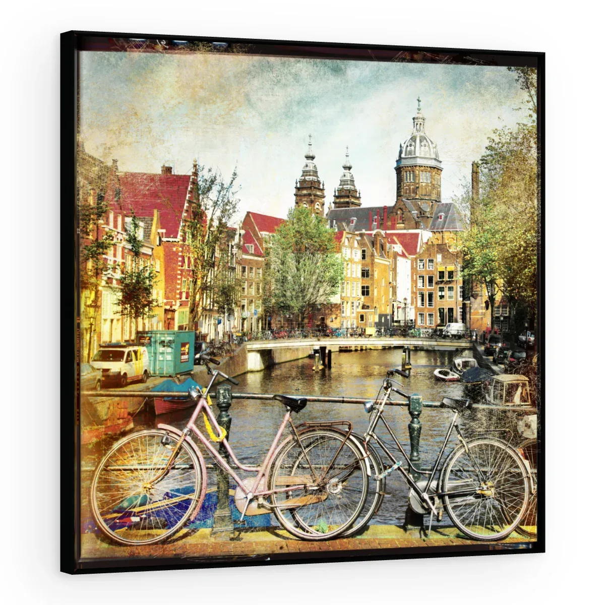 Quadro Decorativo Canvas Amsterdã Vintage - CI0085