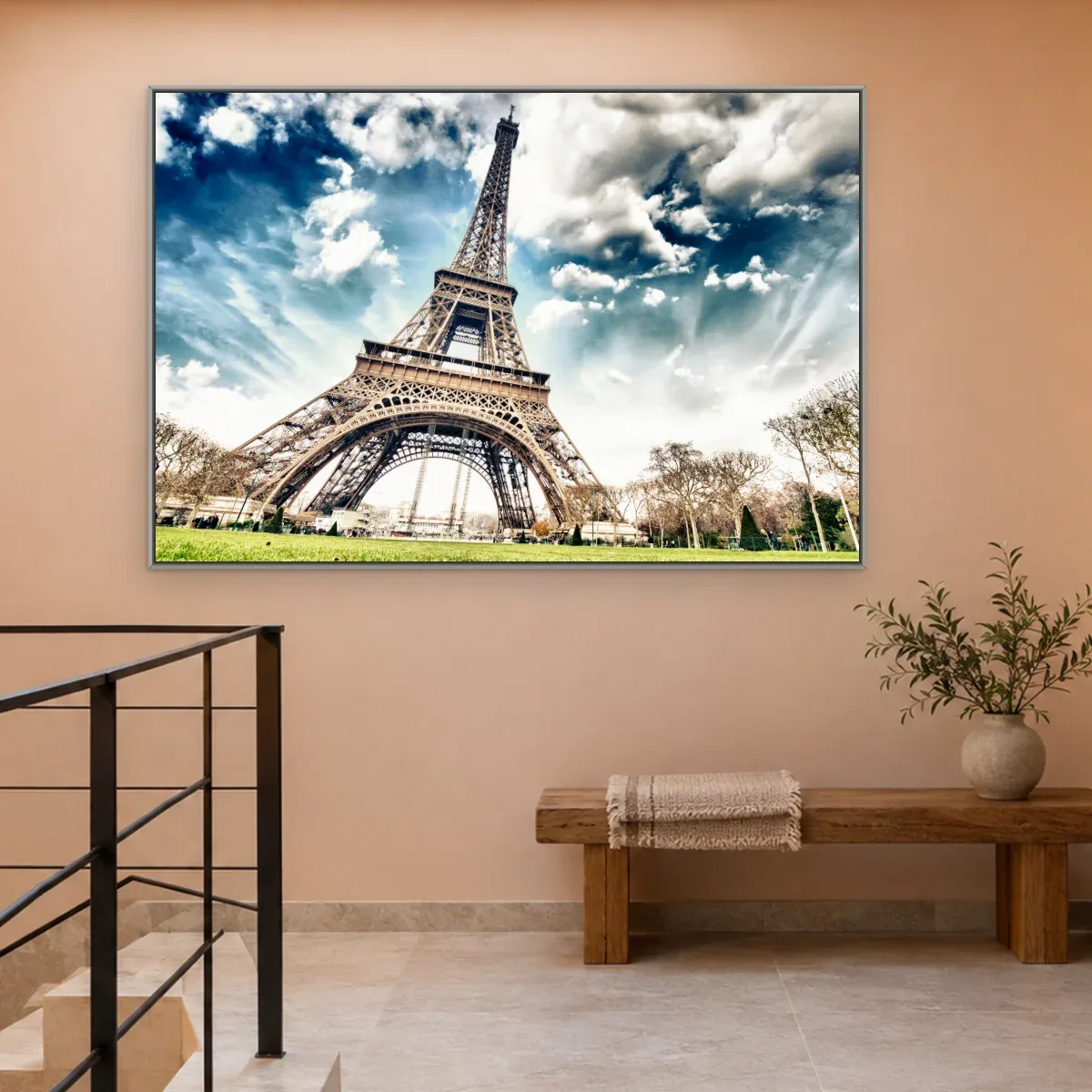 Quadro Decorativo Canvas Eiffel Radiante - CI0087