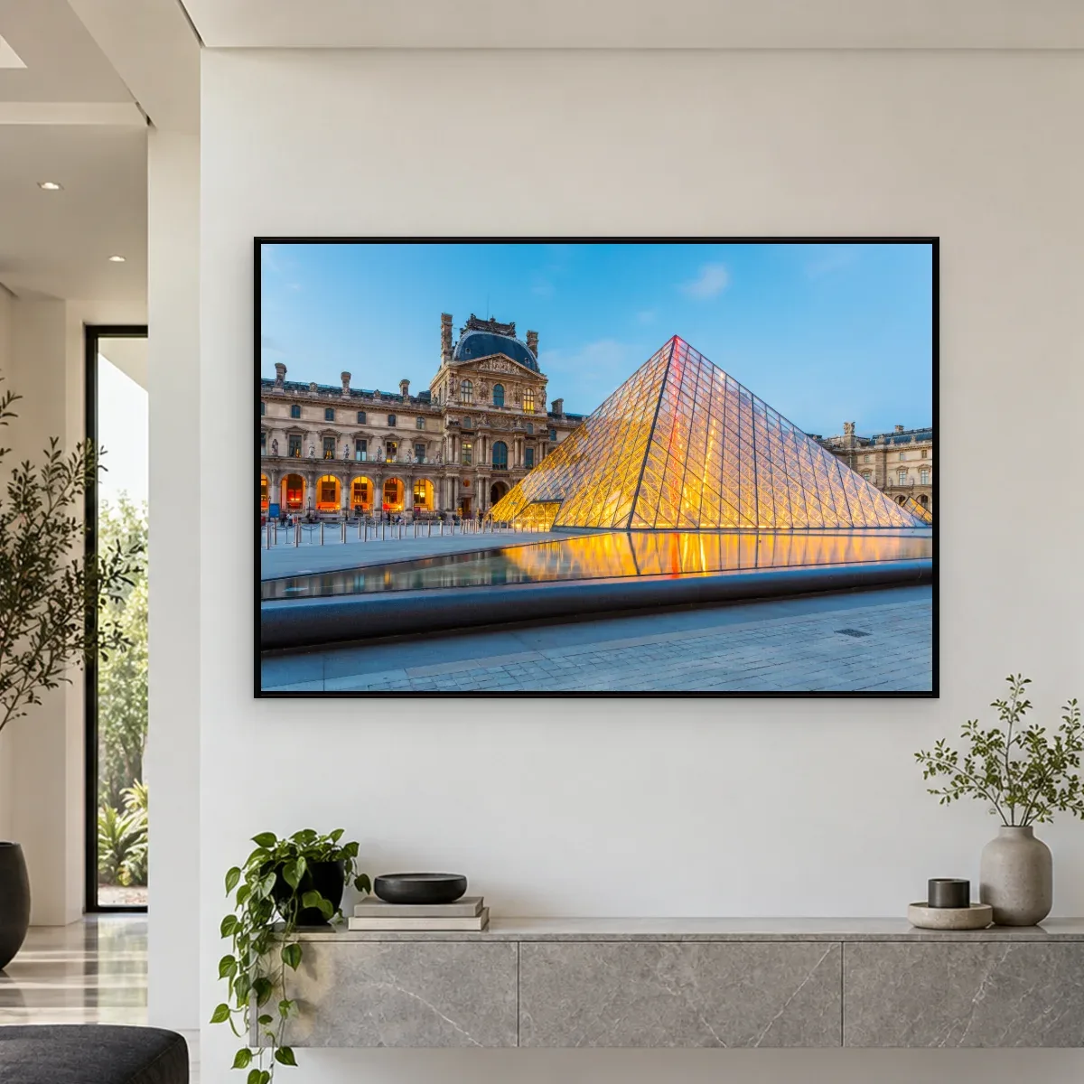 Quadro Decorativo Canvas Louvre Iluminado - CI0098