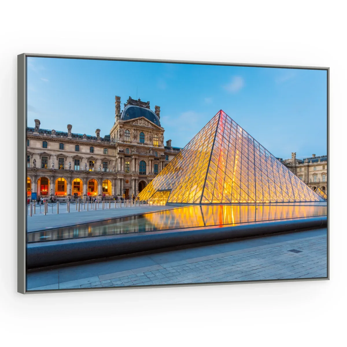 Quadro Decorativo Canvas Louvre Iluminado - CI0098