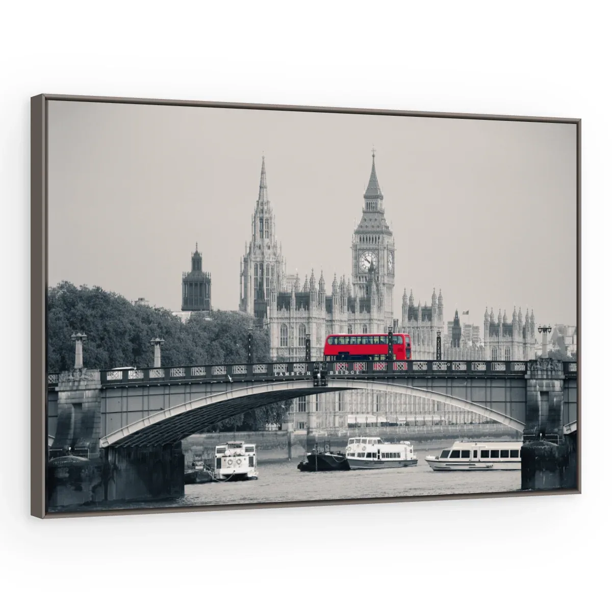 Quadro Decorativo Canvas Ônibus Vermelho - CI0099