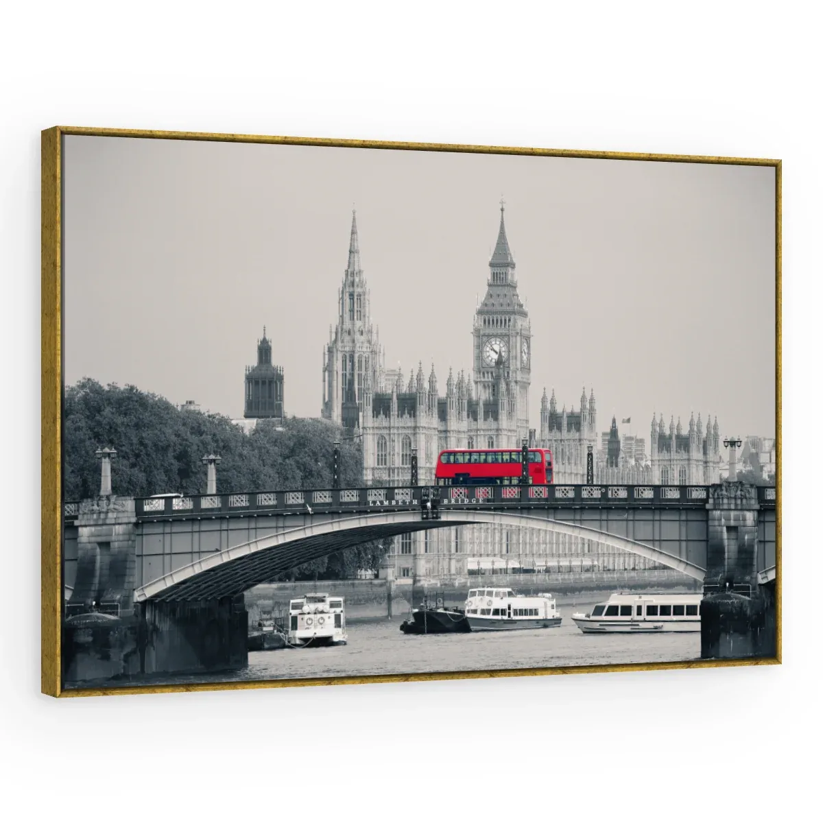 Quadro Decorativo Canvas Ônibus Vermelho - CI0099