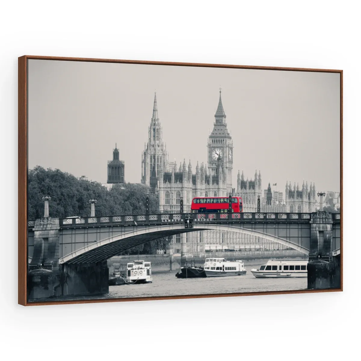 Quadro Decorativo Canvas Ônibus Vermelho - CI0099
