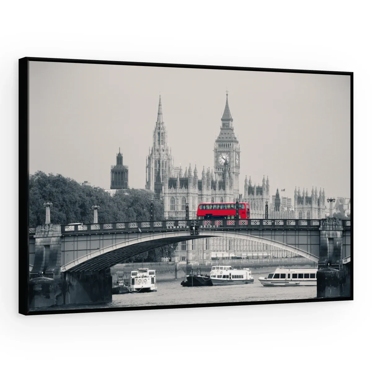 Quadro Decorativo Canvas Ônibus Vermelho - CI0099