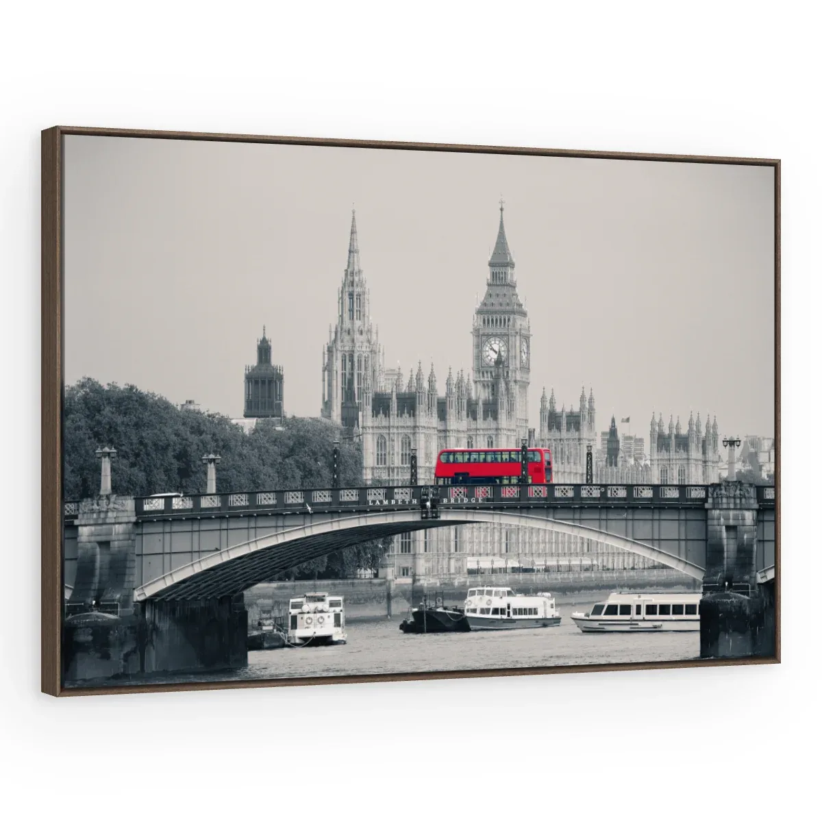 Quadro Decorativo Canvas Ônibus Vermelho - CI0099