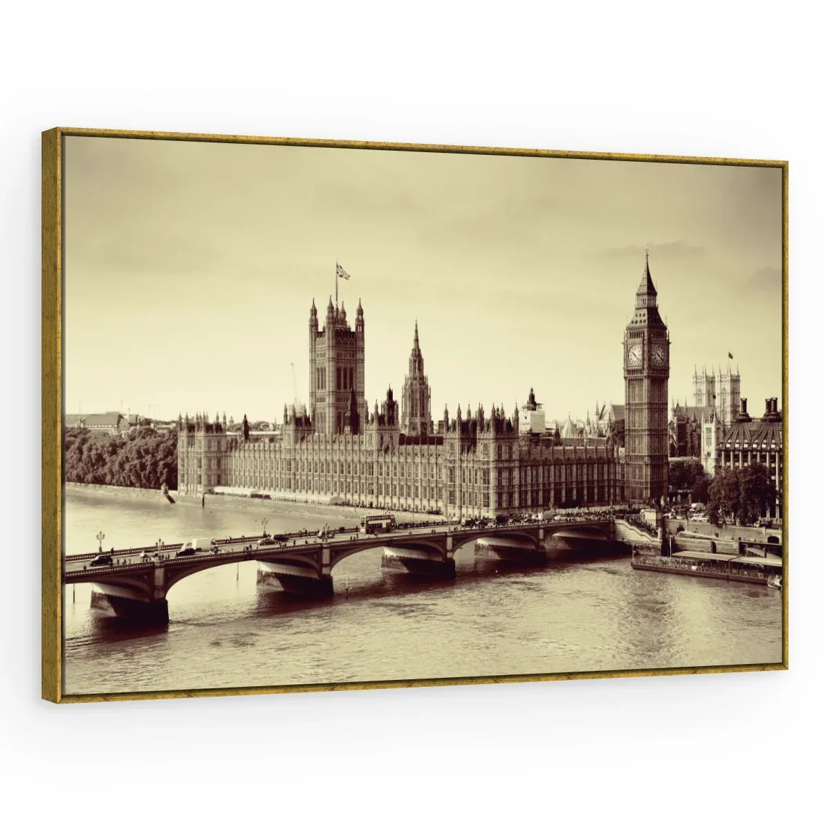 Quadro Decorativo Canvas Westminster Sépia - CI0102