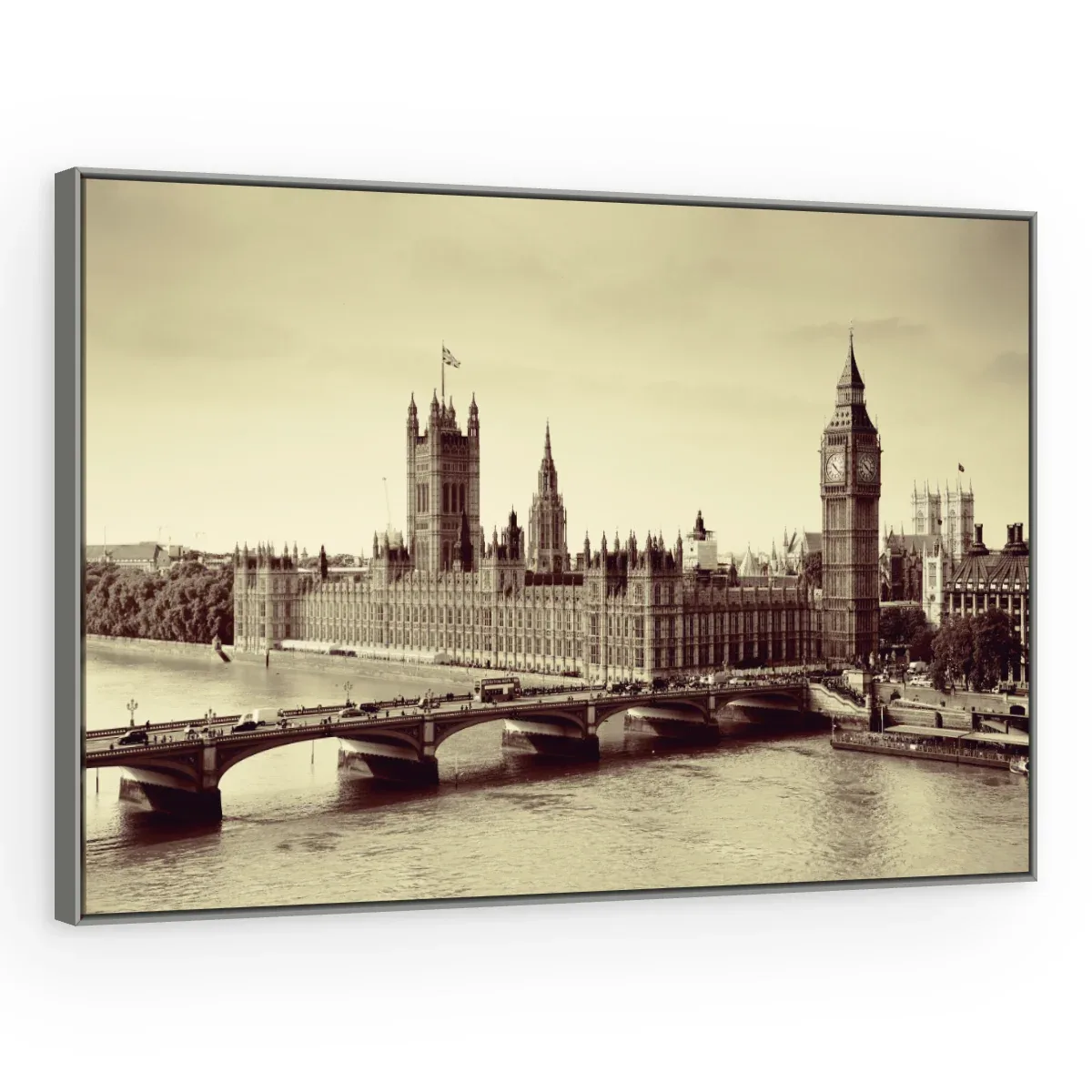 Quadro Decorativo Canvas Westminster Sépia - CI0102