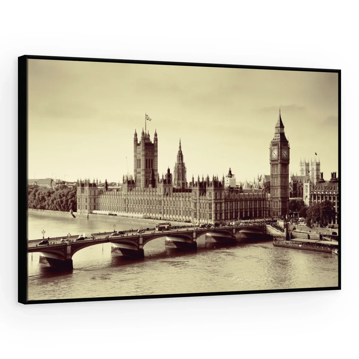 Quadro Decorativo Canvas Westminster Sépia - CI0102