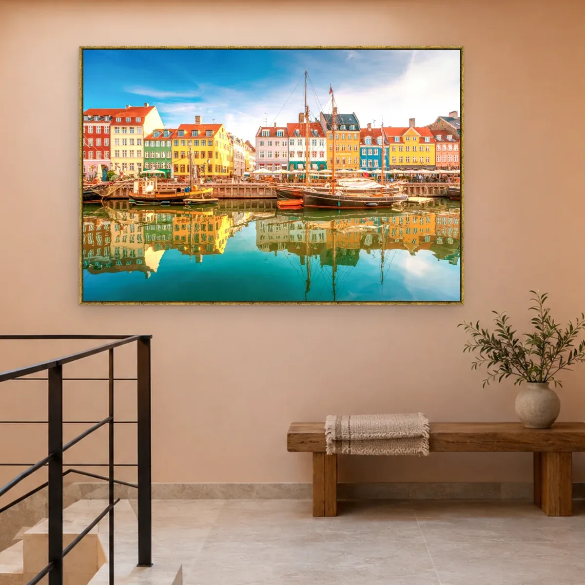 Quadro Decorativo Canvas Copenhague Colorida - CI0108