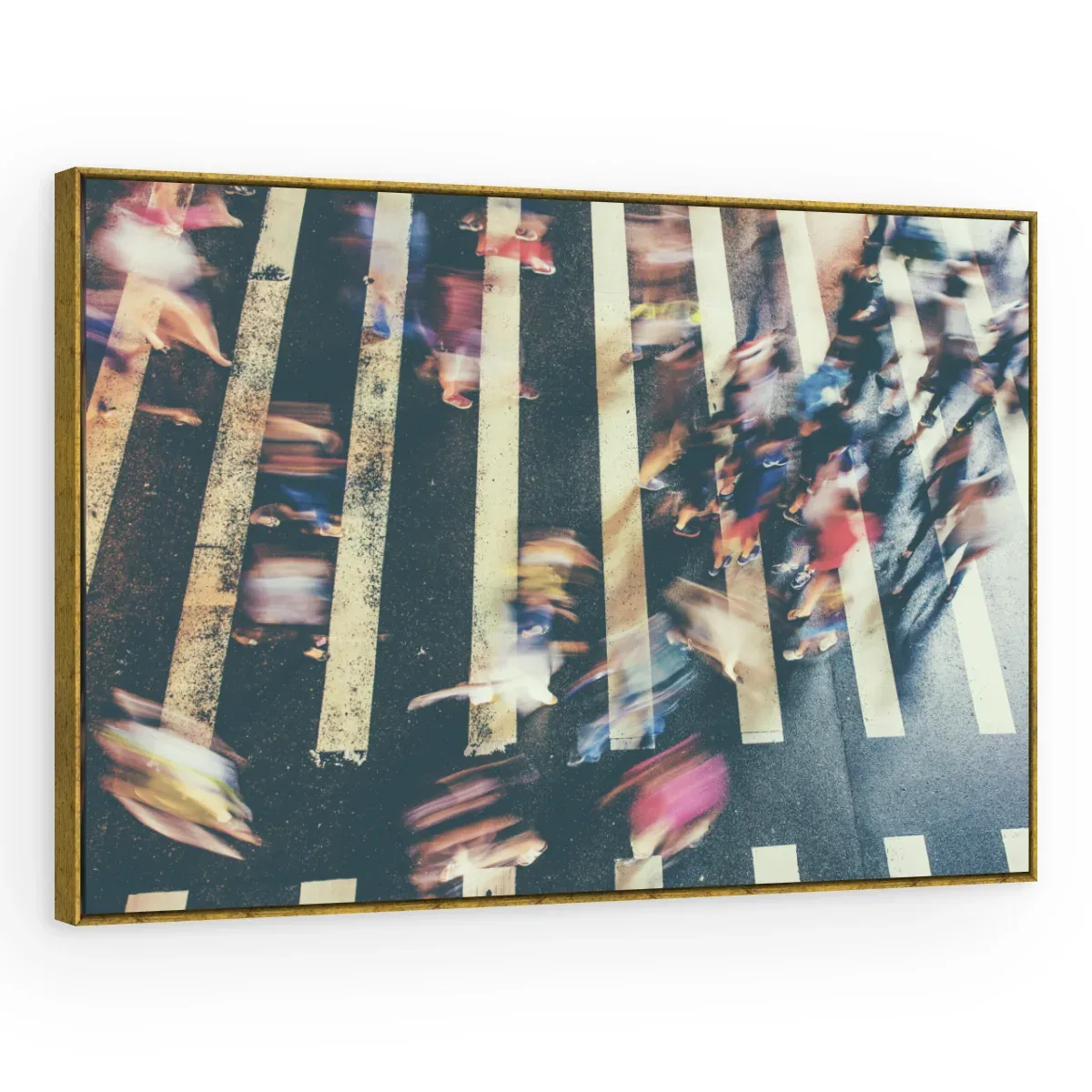Quadro Decorativo Canvas Multidão Apressada - CI0109