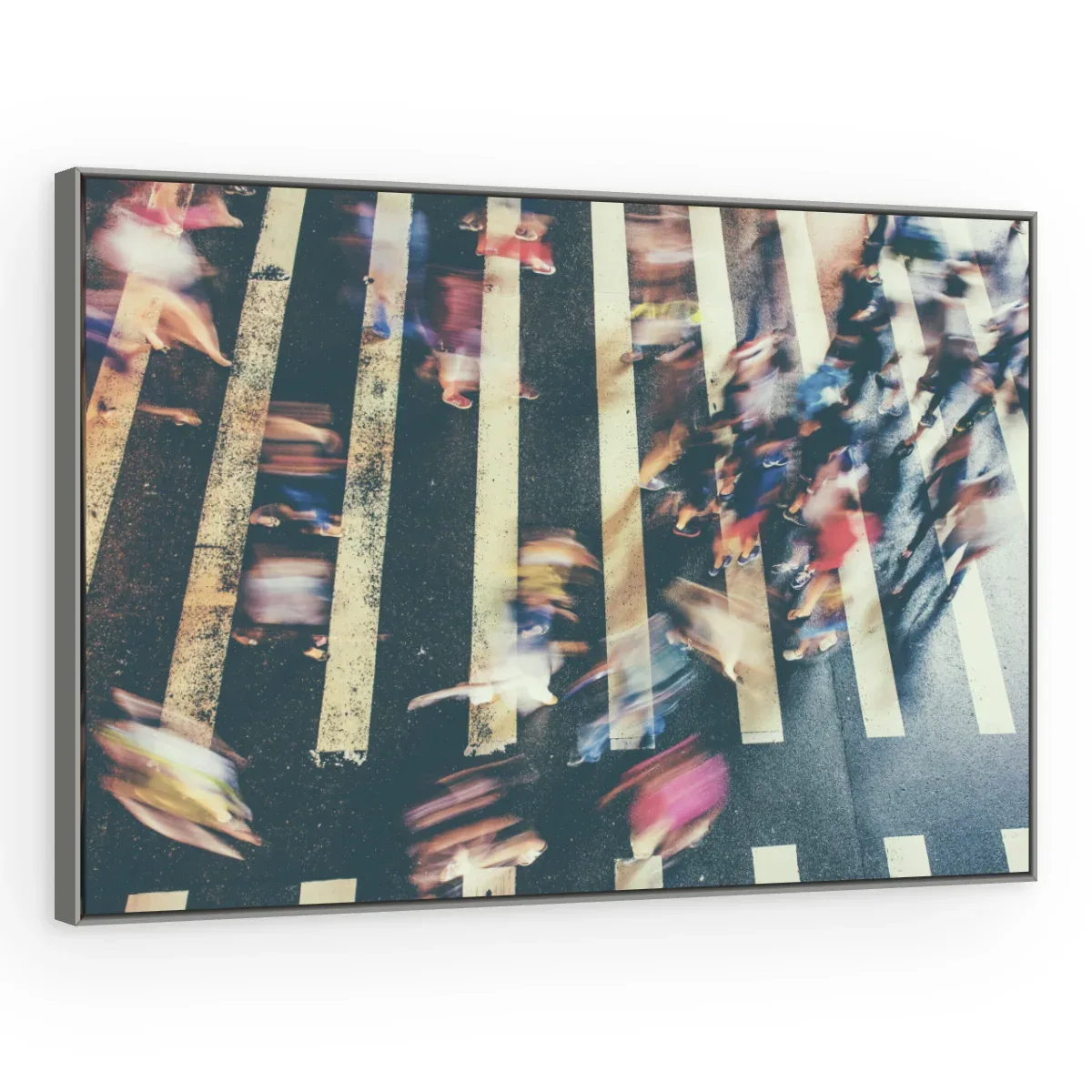 Quadro Decorativo Canvas Multidão Apressada - CI0109