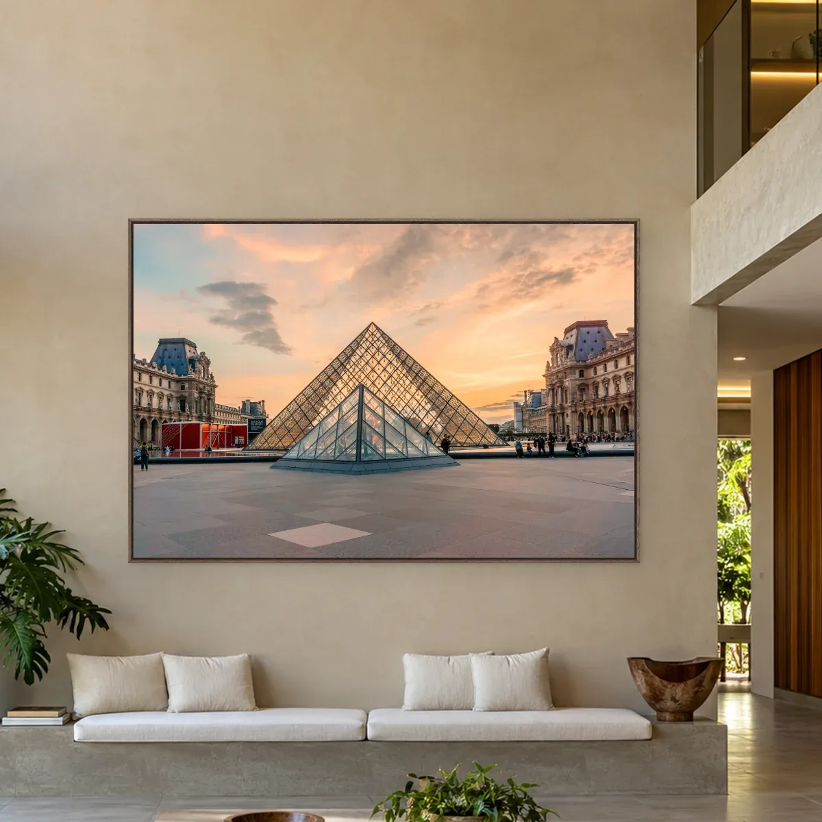Quadro Decorativo Canvas Louvre Entardecer - CI0110