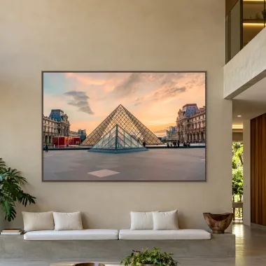 Quadro Decorativo Canvas Louvre Entardecer - CI0110