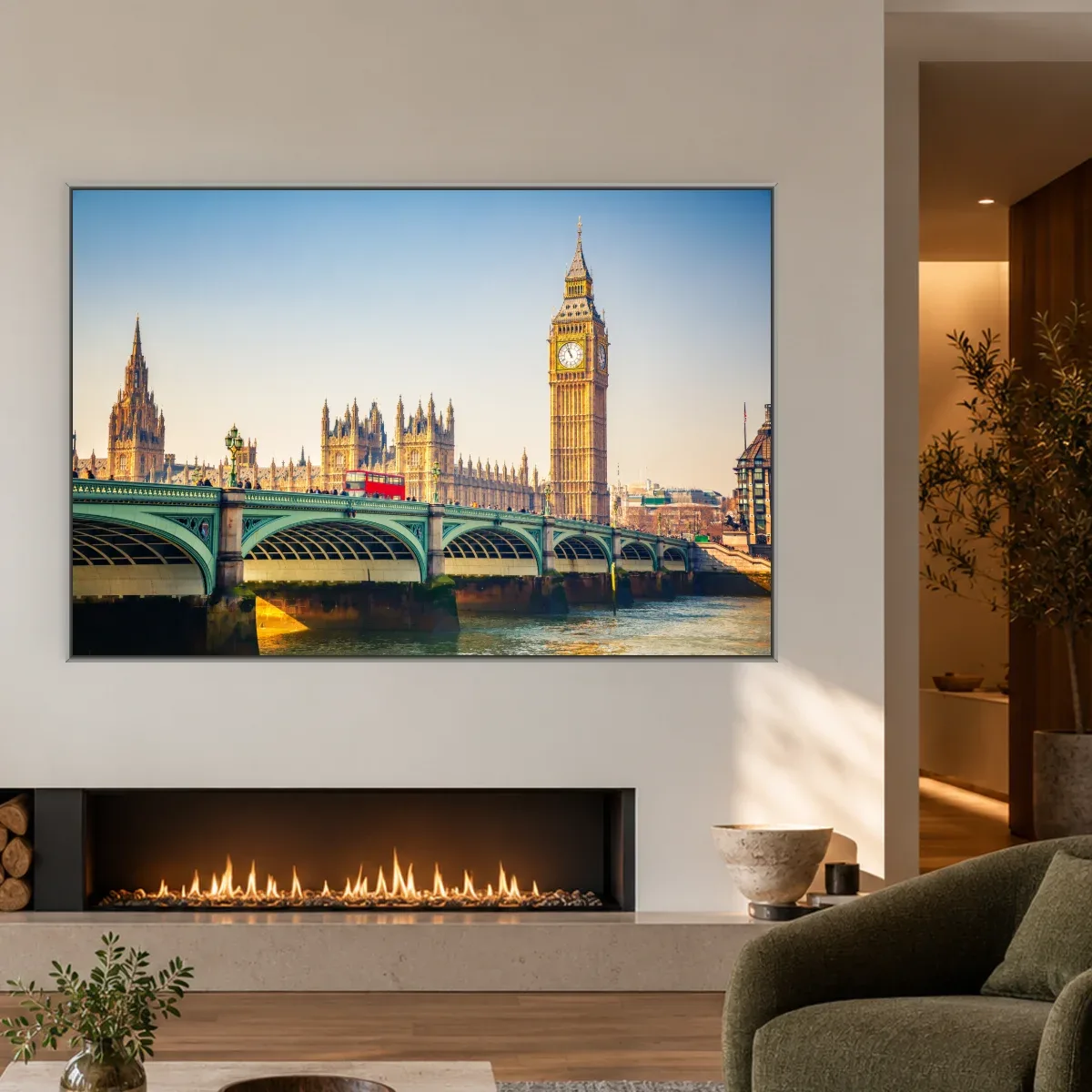 Quadro Decorativo Canvas Westminster Dourado - CI0117
