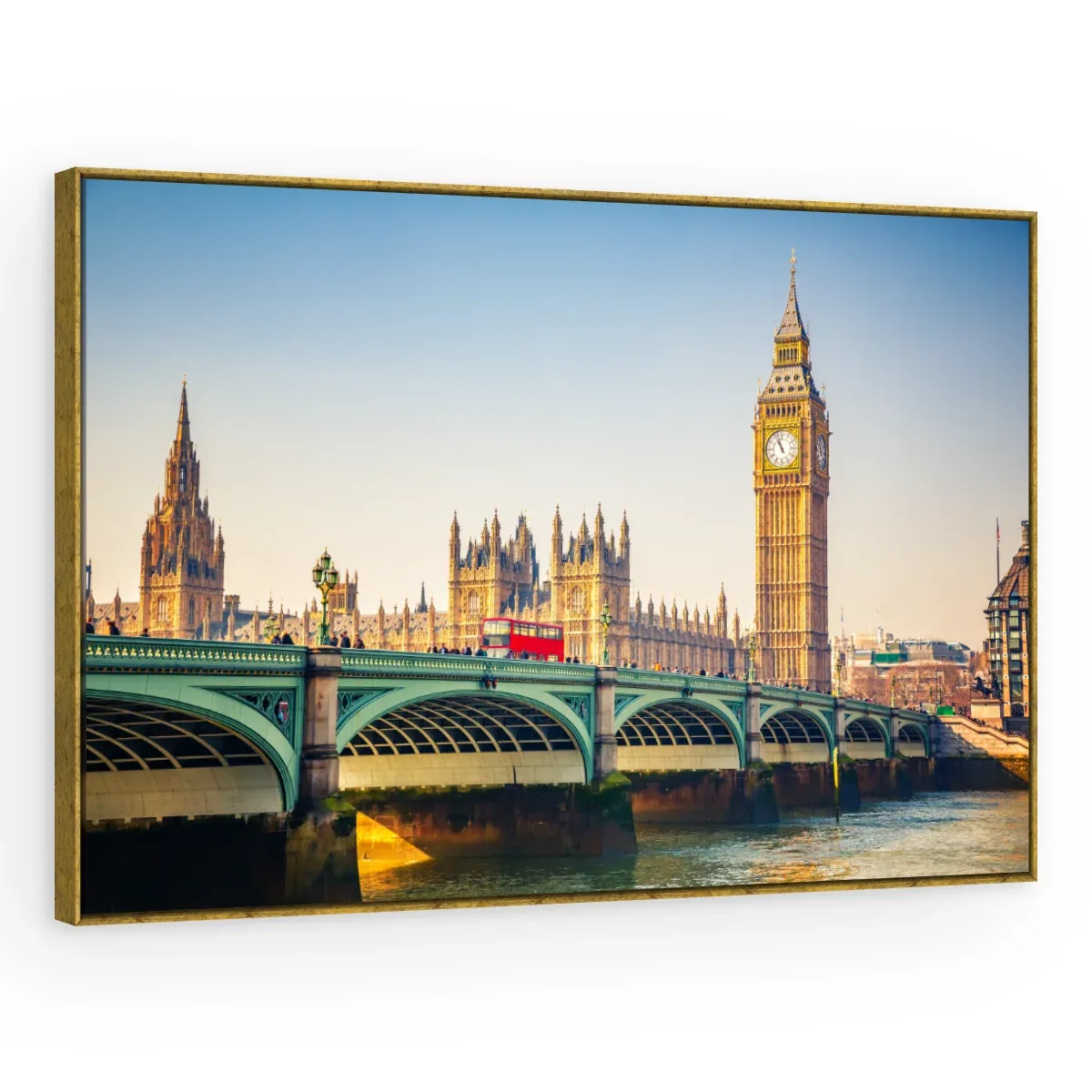 Quadro Decorativo Canvas Westminster Dourado - CI0117
