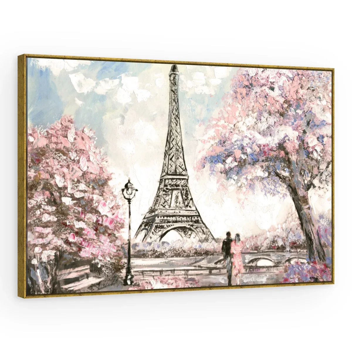 Quadro Decorativo Canvas Eiffel Romântica - CI0131
