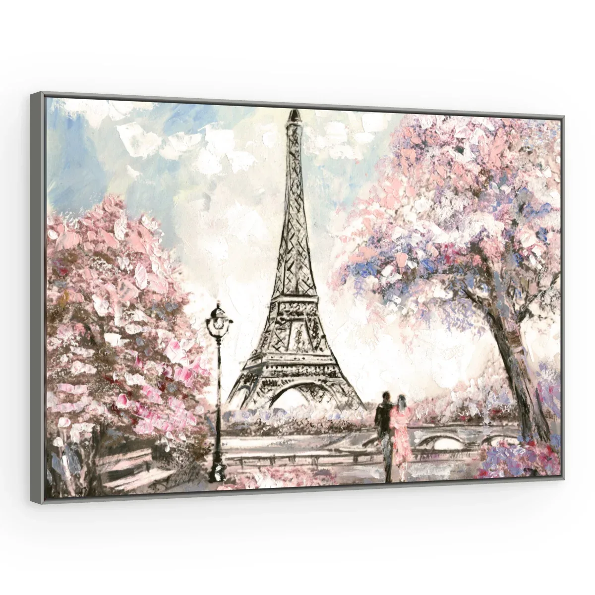 Quadro Decorativo Canvas Eiffel Romântica - CI0131