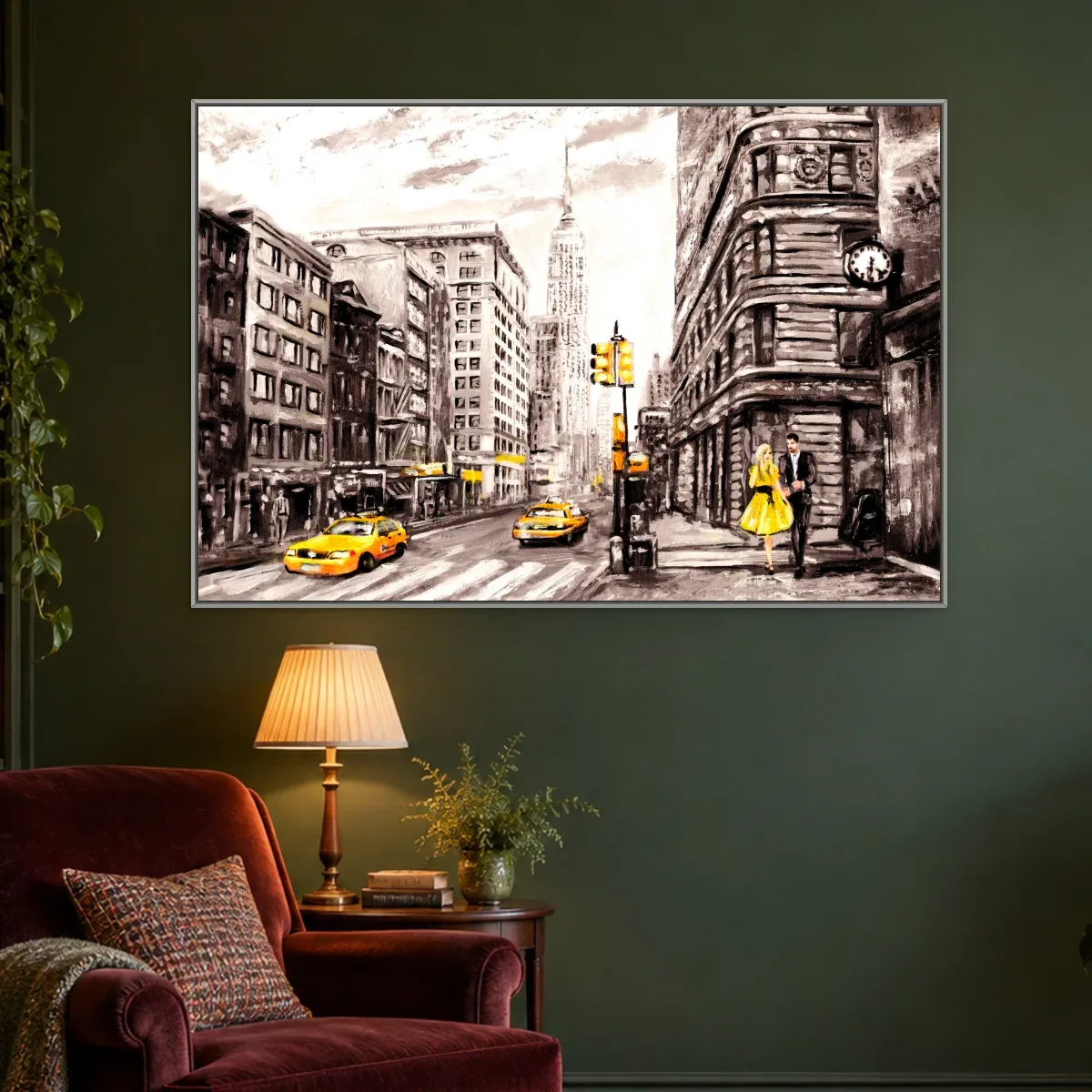 Quadro Decorativo Canvas Manhattan Pintada - CI0137