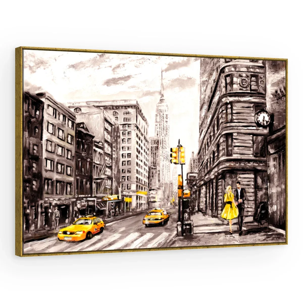 Quadro Decorativo Canvas Manhattan Pintada - CI0137