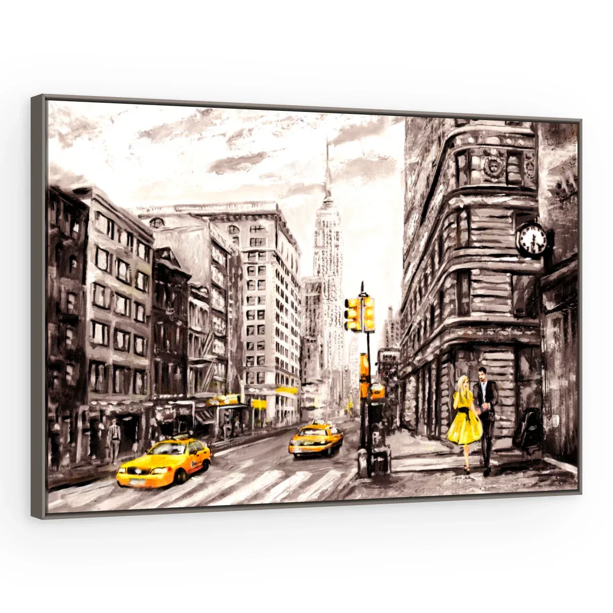 Quadro Decorativo Canvas Manhattan Pintada - CI0137