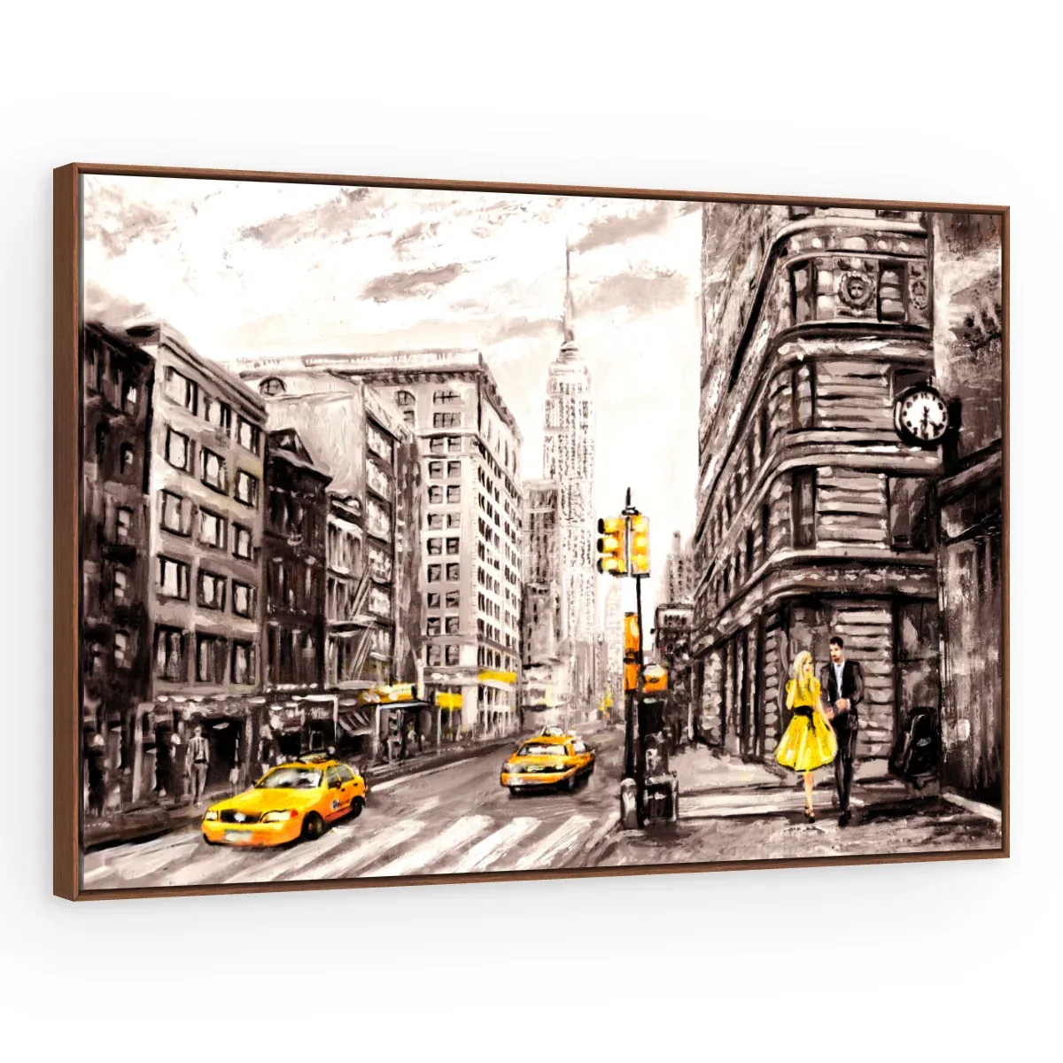 Quadro Decorativo Canvas Manhattan Pintada - CI0137