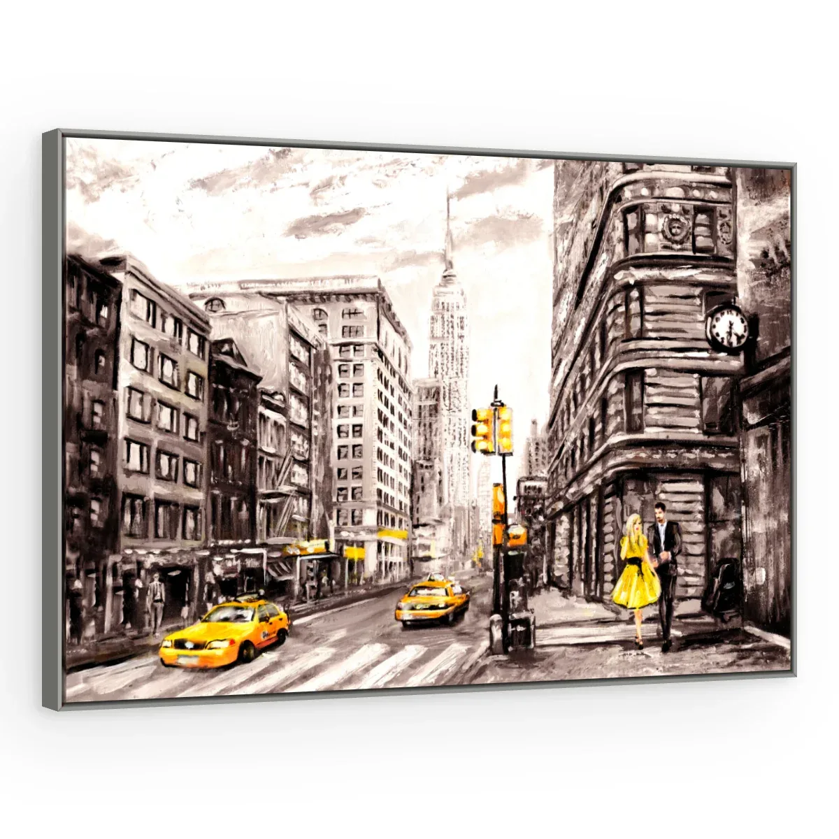 Quadro Decorativo Canvas Manhattan Pintada - CI0137