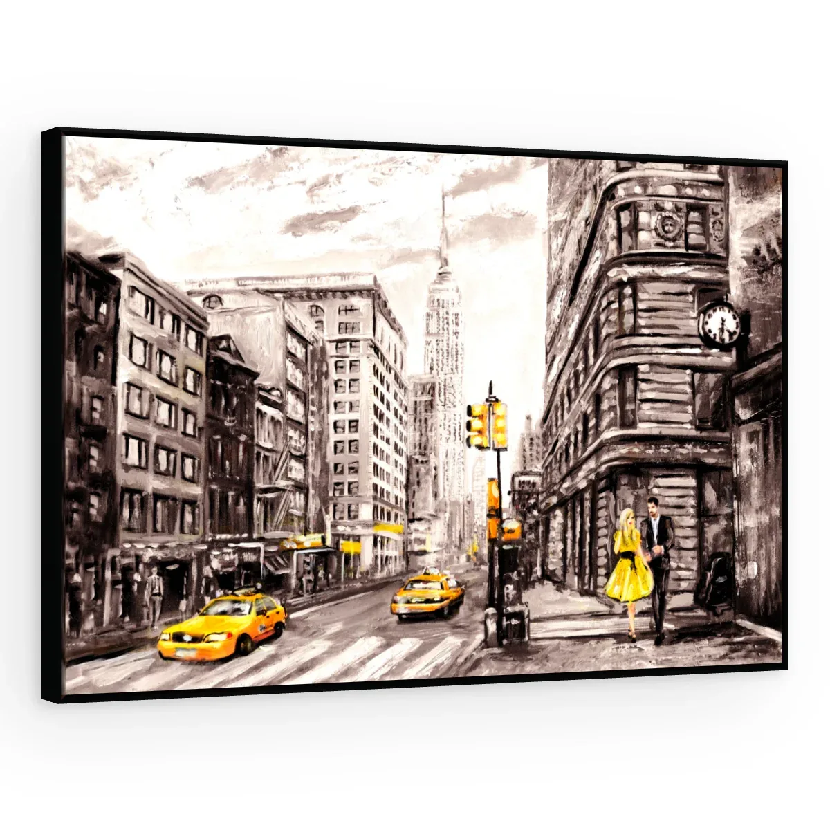 Quadro Decorativo Canvas Manhattan Pintada - CI0137