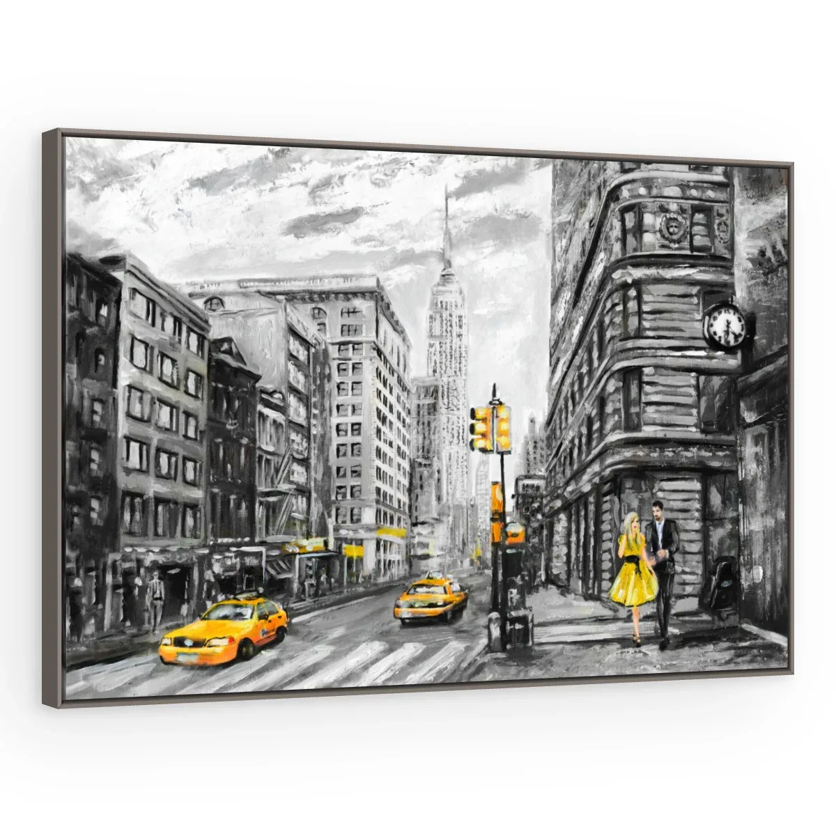 Quadro Decorativo Canvas Manhattan Acinzentada - CI0138
