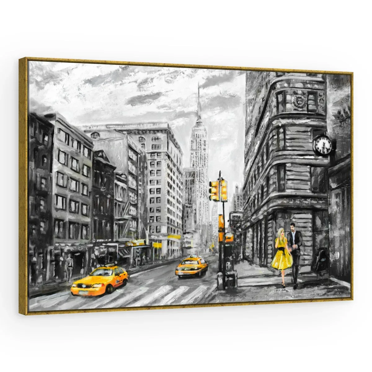 Quadro Decorativo Canvas Manhattan Acinzentada - CI0138