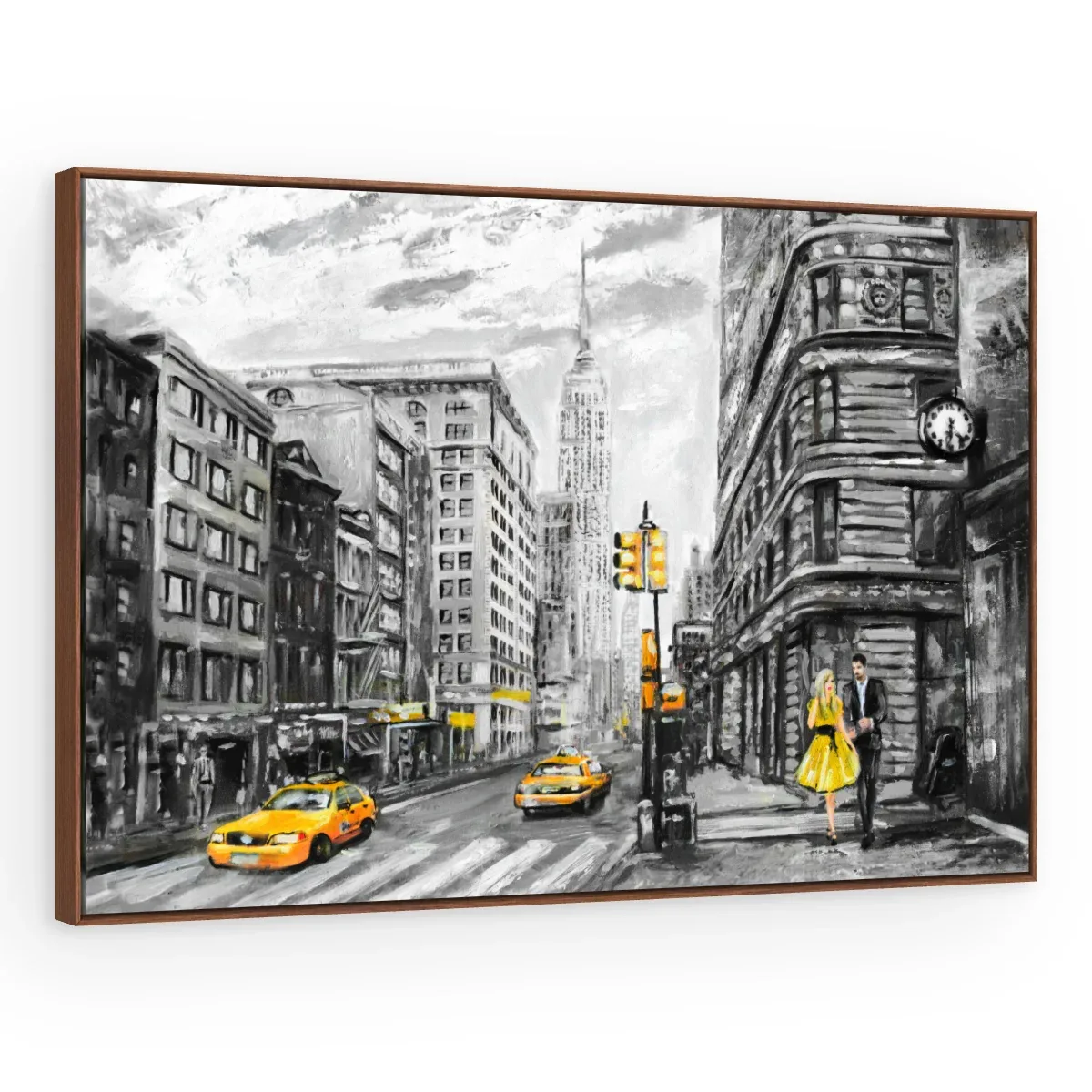 Quadro Decorativo Canvas Manhattan Acinzentada - CI0138