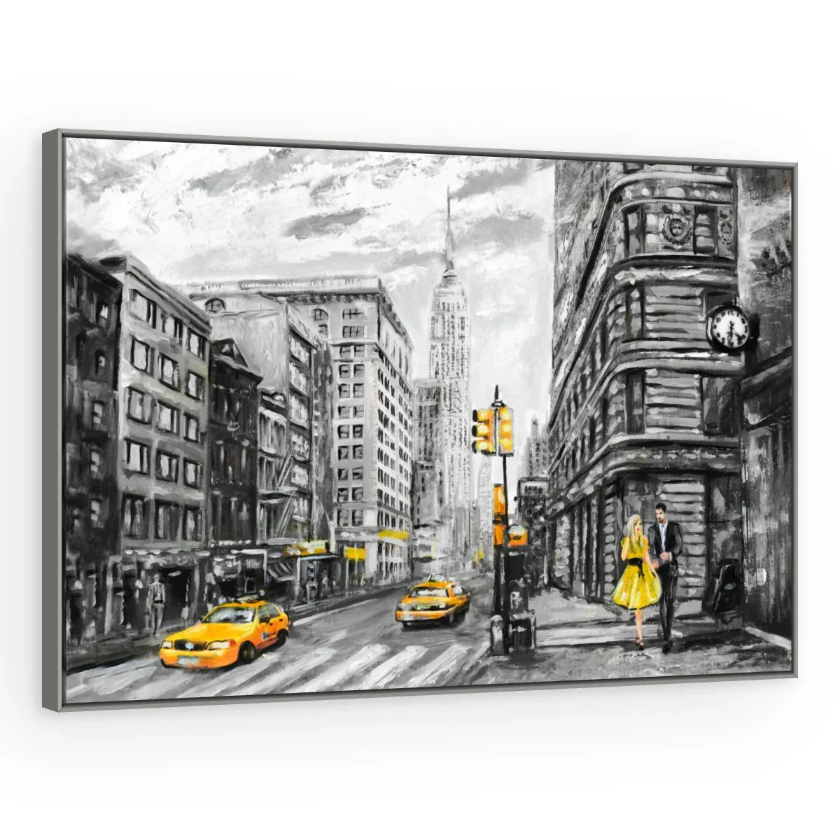 Quadro Decorativo Canvas Manhattan Acinzentada - CI0138