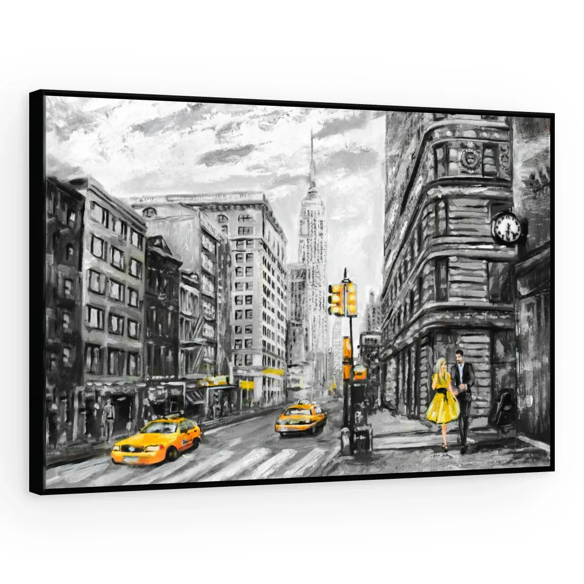 Quadro Decorativo Canvas Manhattan Acinzentada - CI0138