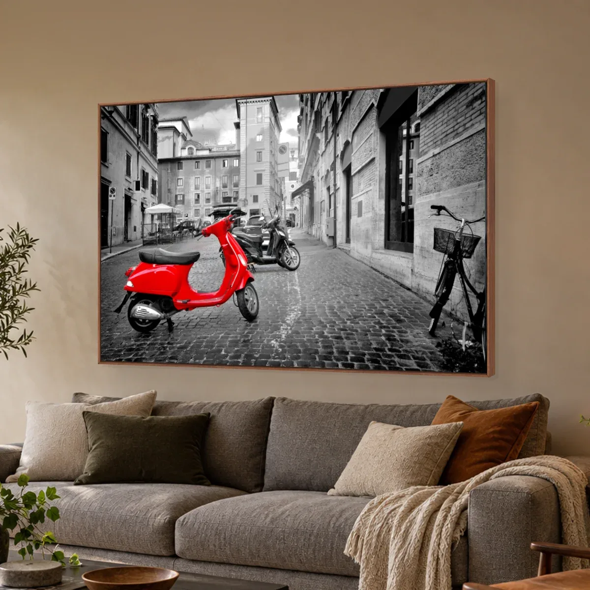 Quadro Decorativo Canvas Vespa Vermelha - CI0142