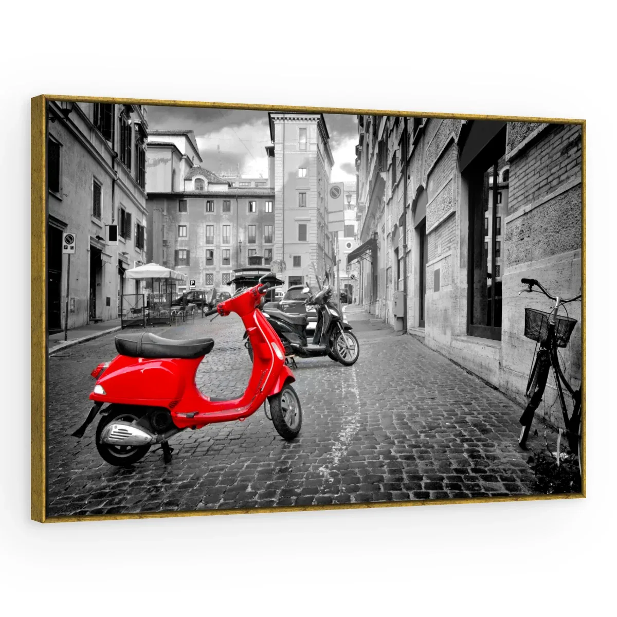Quadro Decorativo Canvas Vespa Vermelha - CI0142