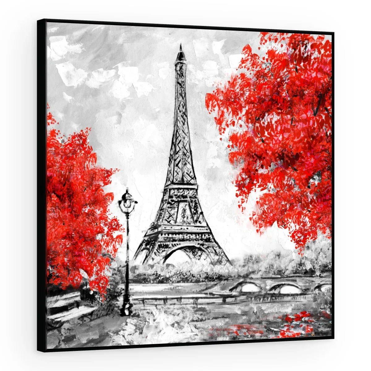 Quadro Decorativo Canvas Eiffel Vermelha - CI0146