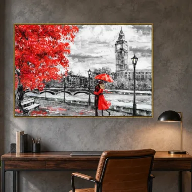 Quadro Decorativo Canvas Londres Romântica - CI0151