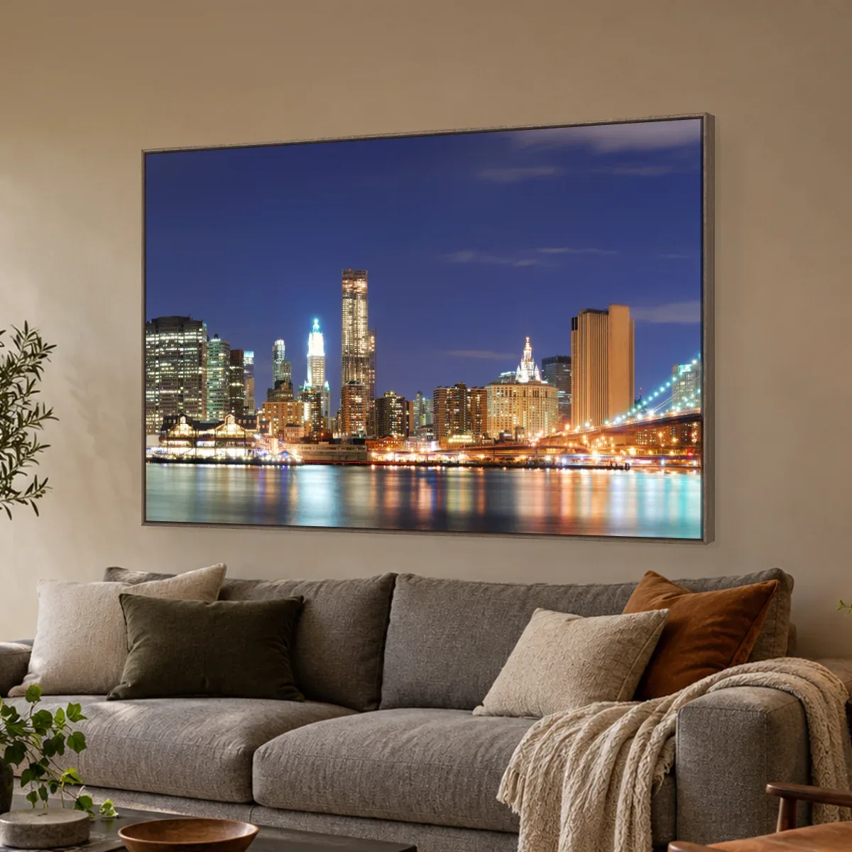 Quadro Decorativo Canvas Manhattan Panorâmica - CI0155