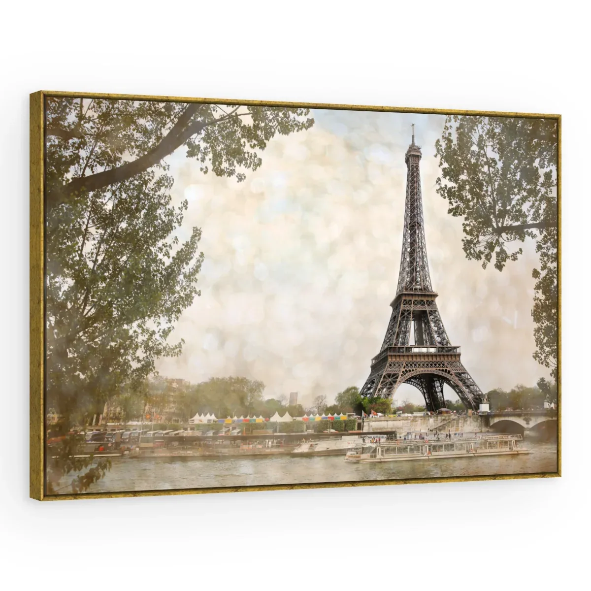 Quadro Decorativo Canvas Eiffel Pastel - CI0157