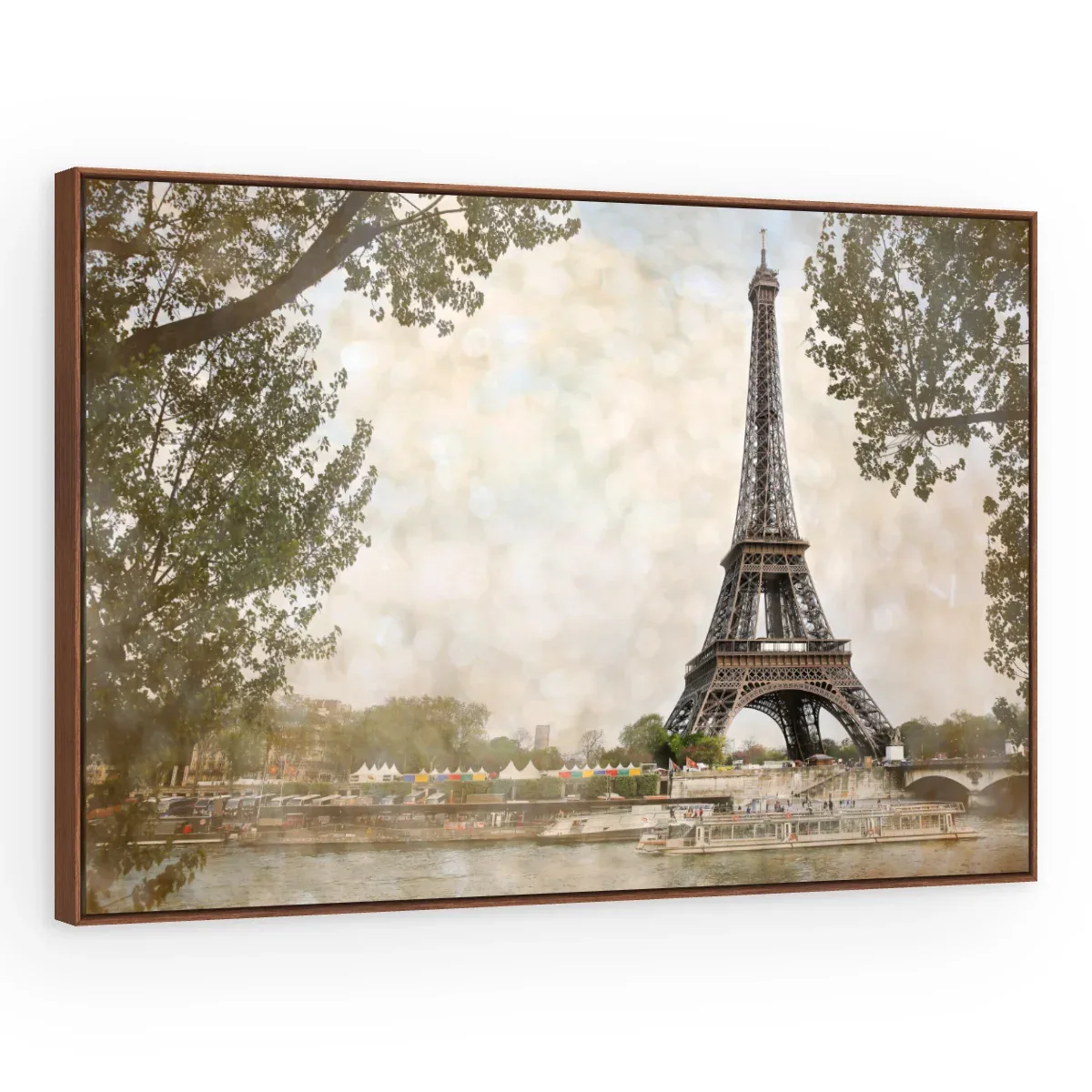 Quadro Decorativo Canvas Eiffel Pastel - CI0157