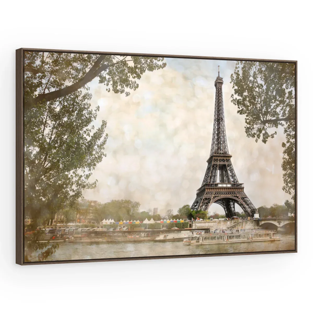 Quadro Decorativo Canvas Eiffel Pastel - CI0157