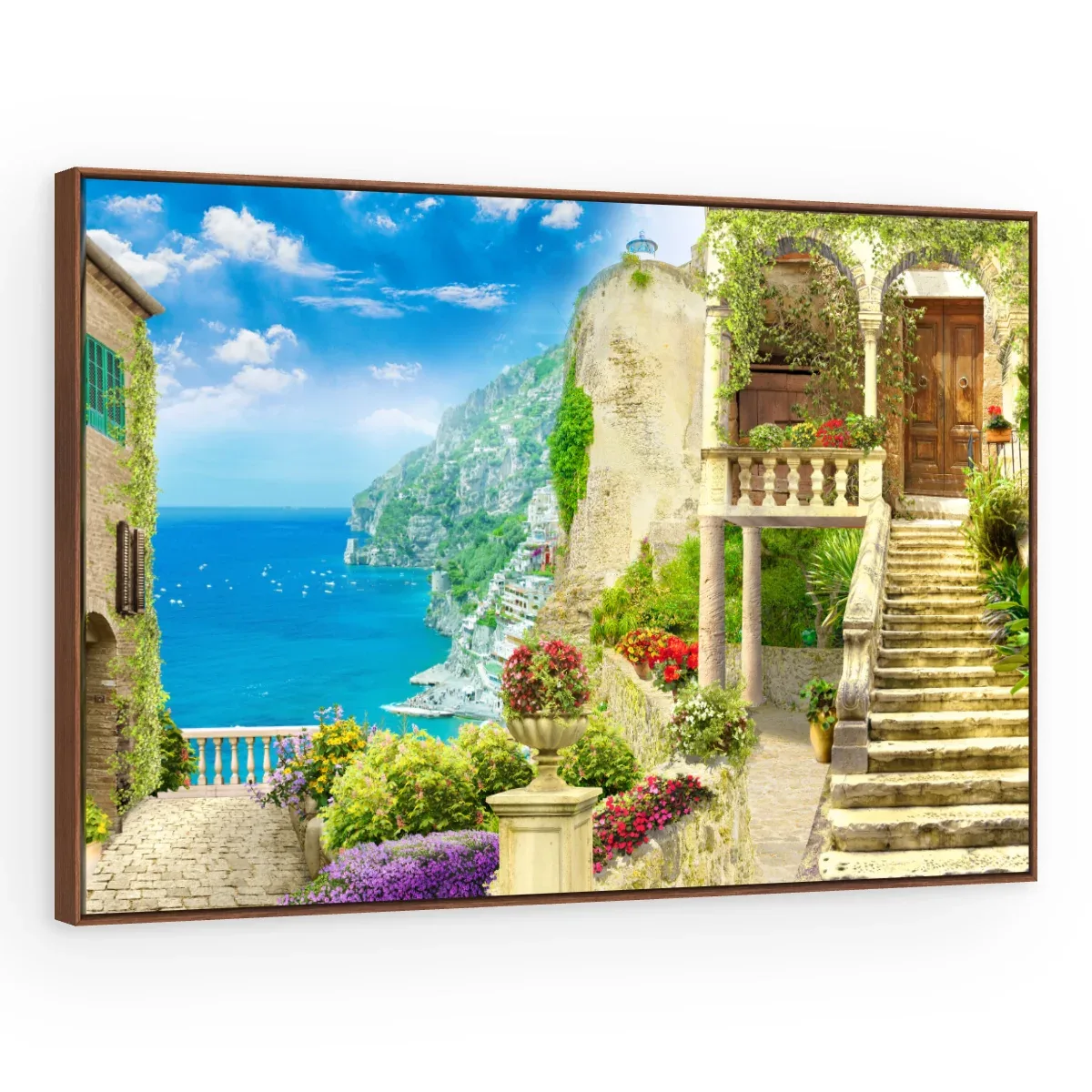 Quadro Decorativo Canvas Escadaria Mediterrânea - CI0158