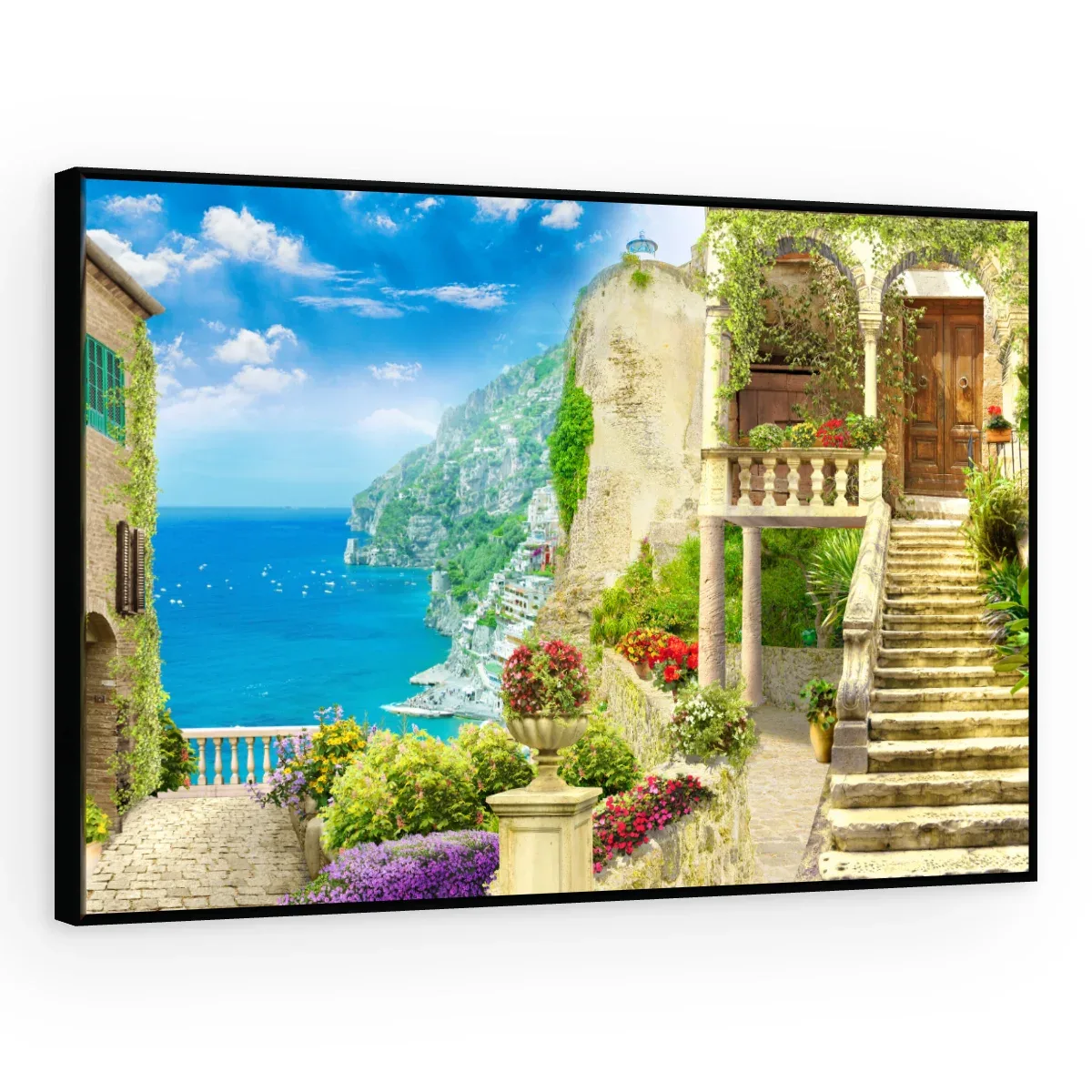 Quadro Decorativo Canvas Escadaria Mediterrânea - CI0158