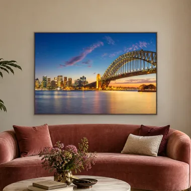 Quadro Decorativo Canvas Sydney Dourada - CI0160