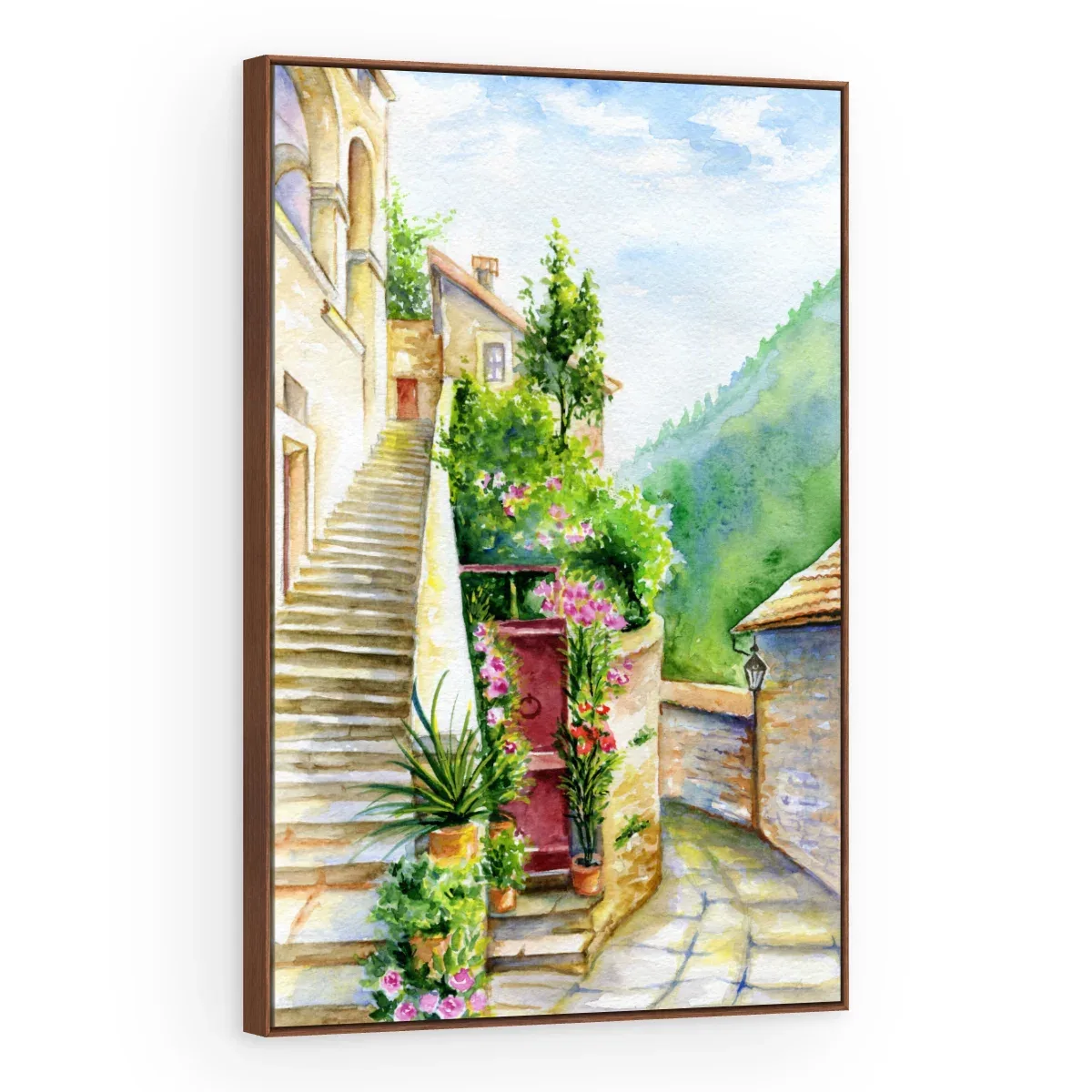 Quadro Decorativo Canvas Escadaria Aquarela - CI0178