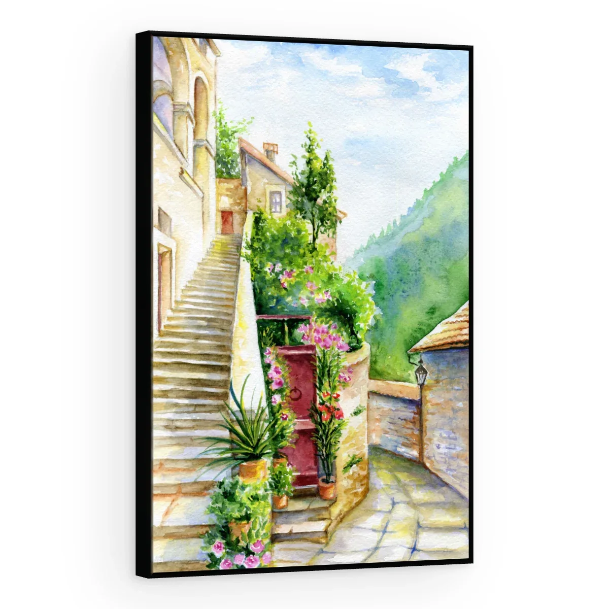 Quadro Decorativo Canvas Escadaria Aquarela - CI0178
